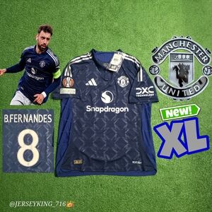 Adidas Manchester United Bruno Fernandes #8 2024/2025 Authentic Away Jersey